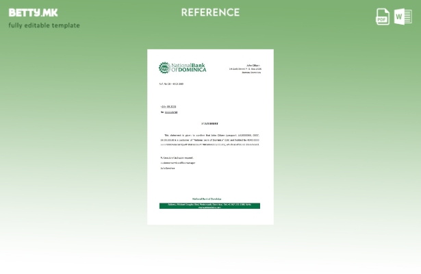 референтен шаблон за затворање модерен стил Доминика Народната банка на Доминика